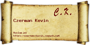 Czerman Kevin névjegykártya